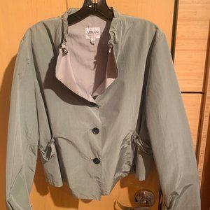 Silk, cotton and poly bomber jacket